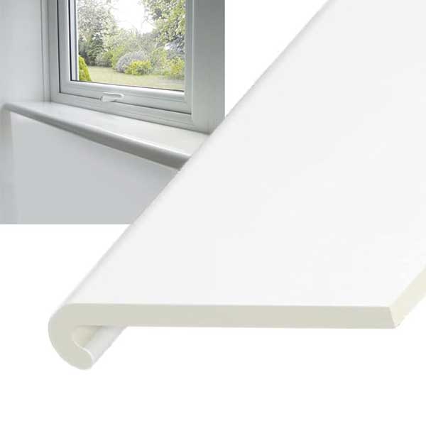 1.25m Long uPVC Window Board Plastic Cover Bullnose Capping Internal Cill 