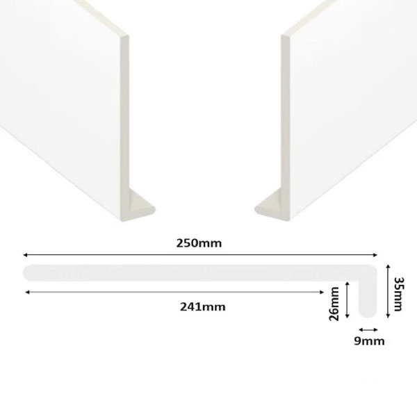 1.25m Window Sill Square Edge Capping Boards