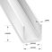 1 Metre Long Plastic Square Tubes, PVC Box Section, Square PVC Pipe