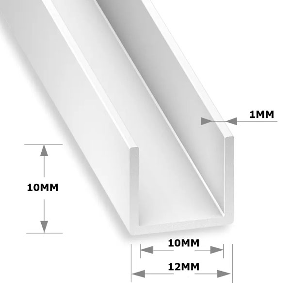 1 Metre Long Plastic Square Tubes, PVC Box Section, Square PVC Pipe