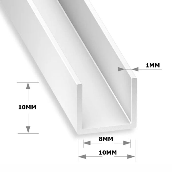 1 Metre Long Plastic Square Tubes, PVC Box Section, Square PVC Pipe