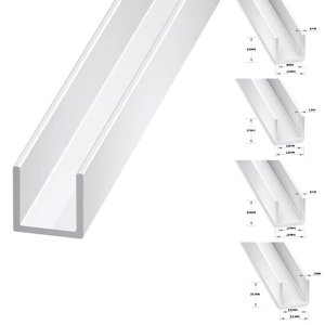 1 Metre Long Plastic Square Tubes, PVC Box Section, Square PVC Pipe