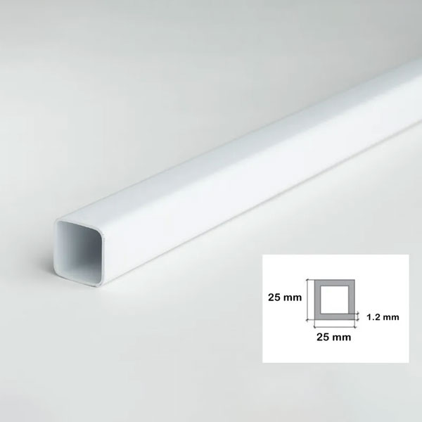 1 Metre Plastic Square Tubes, PVC Box Section, Square PVC Pipe