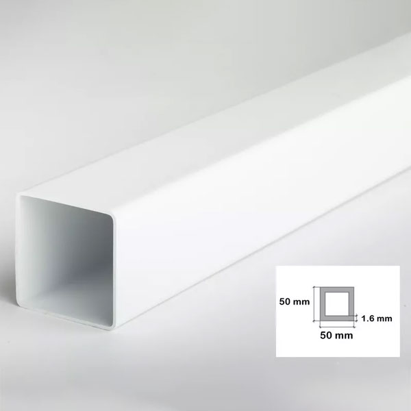 1 Metre Plastic Square Tubes, PVC Box Section, Square PVC Pipe