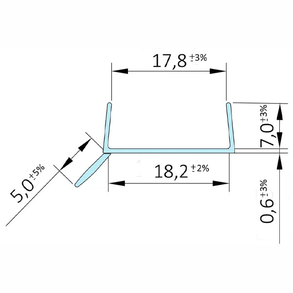 1 Metre PVC Plinth Sealing Strip MDF Kickboard Panel