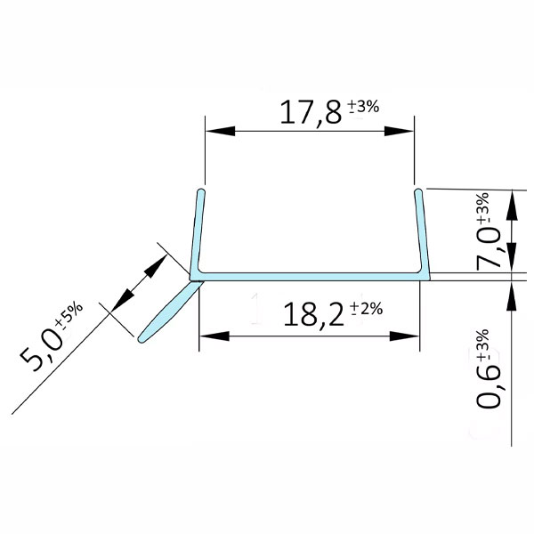 1 Metre PVC Plinth Sealing Strip MDF Kickboard Panel