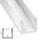 1 Metre PVC Square U Profile Strip