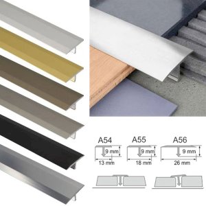 18mm Anodised Aluminium Threshold Trim T Bar Transition Trim For Tiles