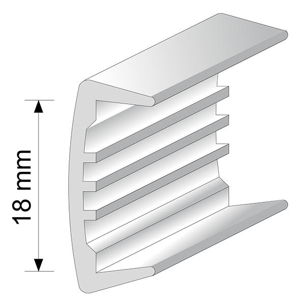 18mm PVC U Section Melamine Furniture Plastic Edge Trim