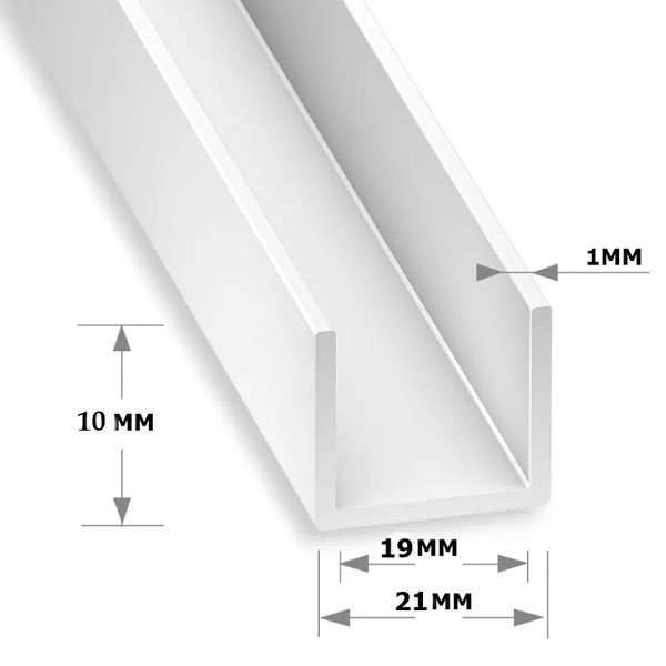 18mm PVC U Section Melamine Furniture Plastic Edge Trim