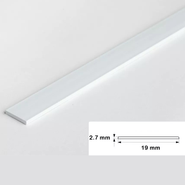 2.5 Metre Durable PVC Flat Bar Trim Architrave, Cover