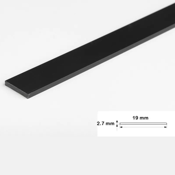 2.5 Metre Durable PVC Flat Bar Trim Architrave, Cover