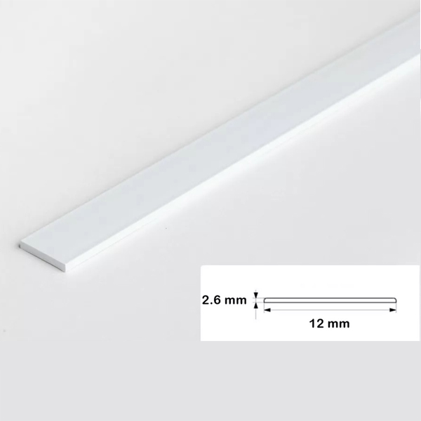 2.5 Metre Durable PVC Flat Bar Trim Architrave, Cover