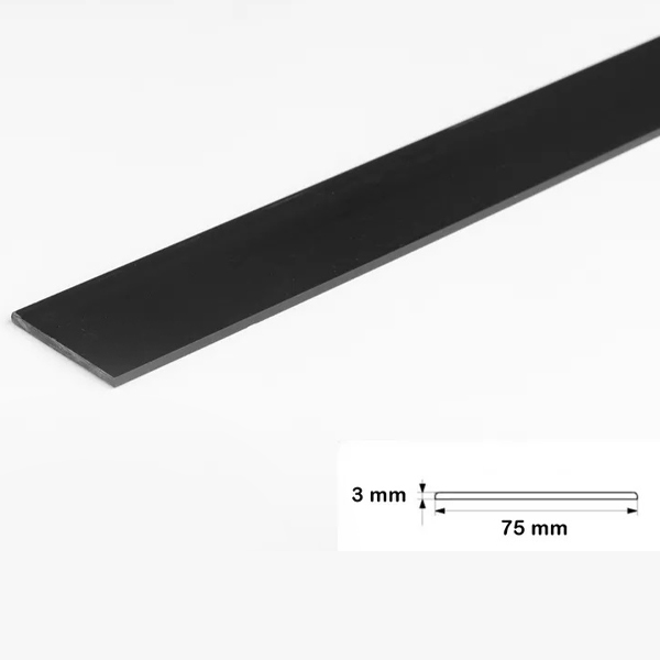 2.5 Metre Durable PVC Flat Bar Trim Architrave, Cover