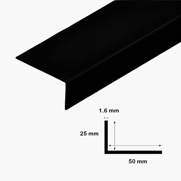 2.5m Unequal Plastic PVC Corner 90 Degree Angle Trim