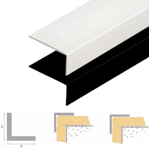 2.5m Unequal Plastic PVC Corner 90 Degree Angle Trim