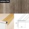 25mm x 20mm Non Slip Aluminium Wood Effect Stair Nosing Edge Trim Self Adhesive