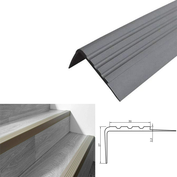 Anti Slip Stair Nosing Rubber Angle Step Edge Bullnose Stair Nosing