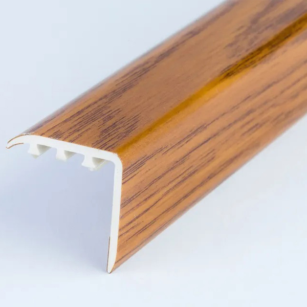 30mm x 30mm Wood Effect UPVC Stair Edge Nosing Trim