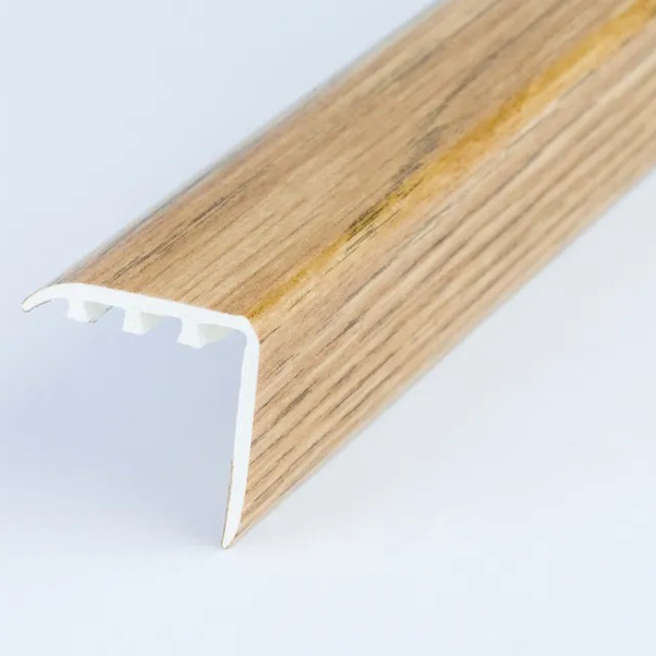 30mm x 30mm Wood Effect UPVC Stair Edge Nosing Trim