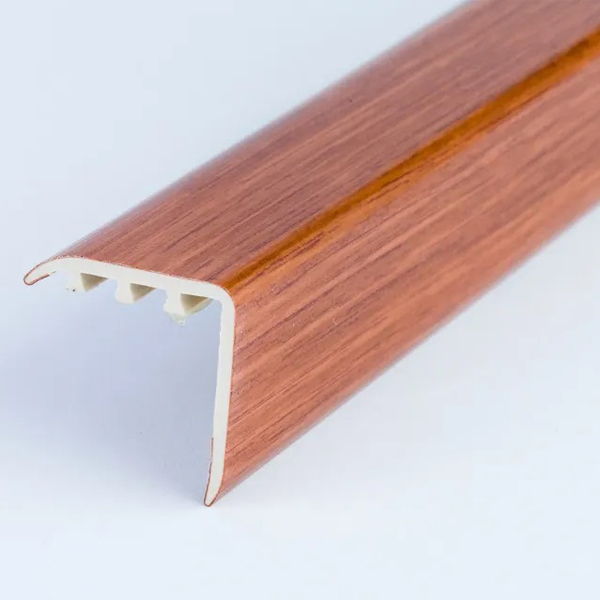 30mm x 30mm Wood Effect UPVC Stair Edge Nosing Trim