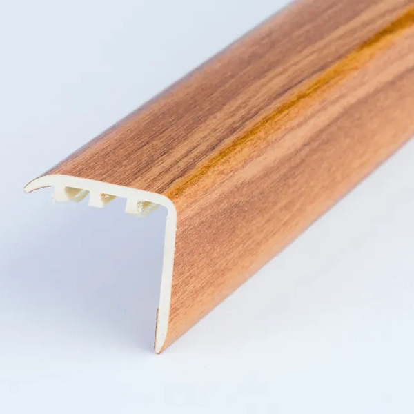 30mm x 30mm Wood Effect UPVC Stair Edge Nosing Trim