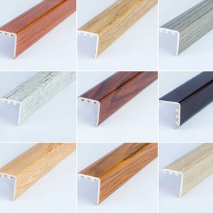 30mm x 30mm Wood Effect UPVC Stair Edge Nosing Trim