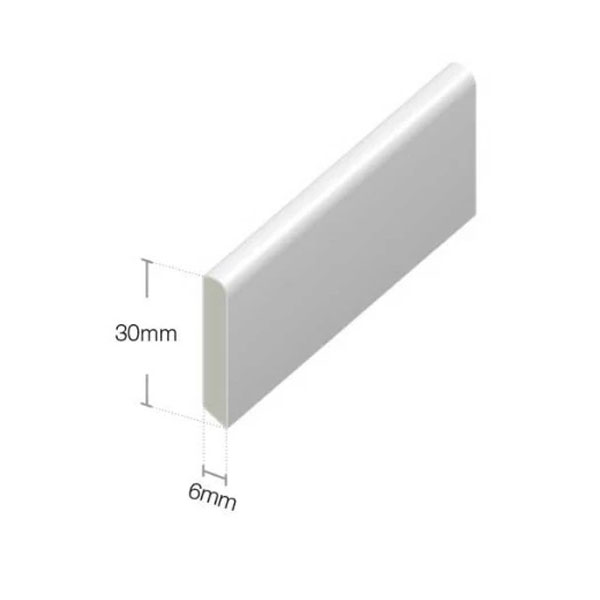 White Cloaking Fillet Window and Door Trim - 30mm 