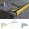 0.9m Long Anti Slip Rubber Aluminium Step Stair Nose Edging Strip for Wood Carpet