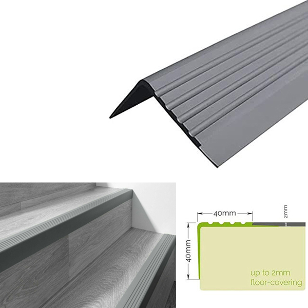 Non Slip Stair Nosing Bullnose Stair Nosing Rubber Angle Step Edge