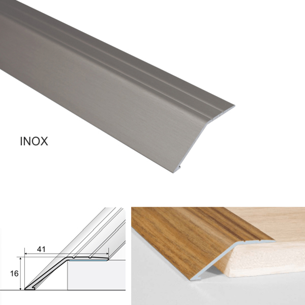 41mm Anodised Aluminium Door Threshold Ramp Profile Screwfix