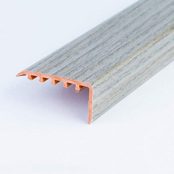 UPVC 45 x 22mm Wood Effect Stair Edge Trim Nosing For Wooden, Laminate Stairs