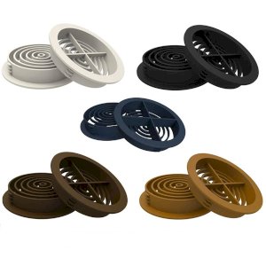 70mm Round Soffit UPVC Push in Roof Disc Vent - 10 Pieces