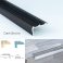 Aluminium Anti Non Slip Rubber Insert Stair Edge Nosing Trim With a Perfect Finish