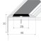 46mm x 30mm Aluminium Anti-Slip Stair Nosing Edge Trim With Rubber Insert