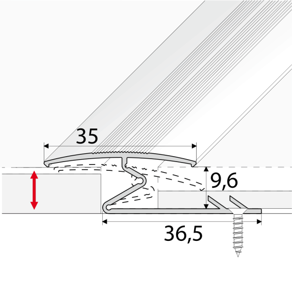 Aluminium Z Profiles For Joining Carpet to Wood