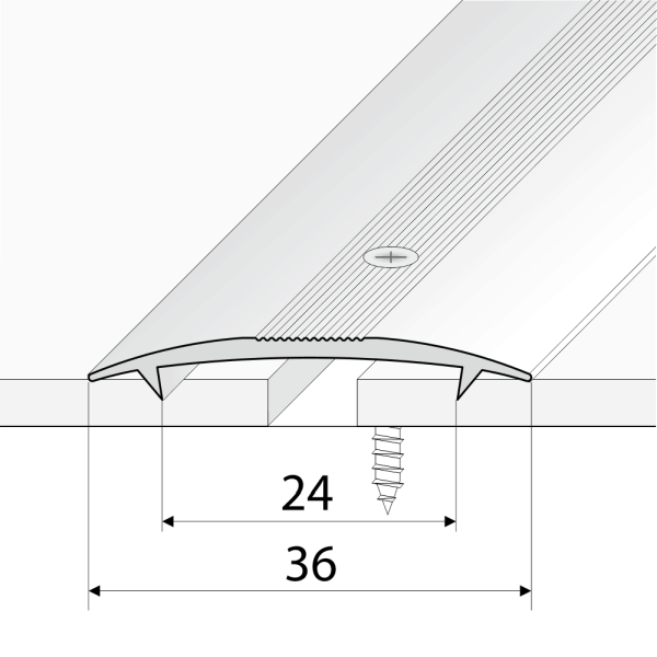 Aluminum Twin Grip Joining Carpet to Carpet Threshold Strip