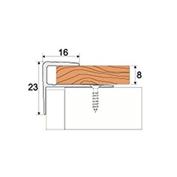 Anodised Aluminium Carpet Edge Nosing Profile Cover Strip Door Floor BAR Trim