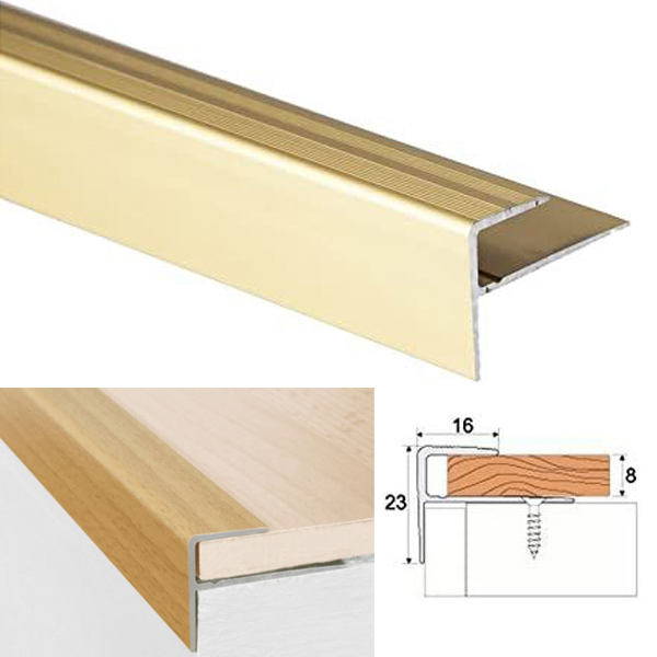 Anodised Aluminium Carpet Edge Nosing Profile Cover Strip Door Floor BAR Trim