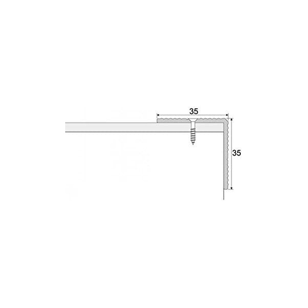 ANODISED Aluminium Screw Fix Anti Slip Stair Nosing Edge Trim