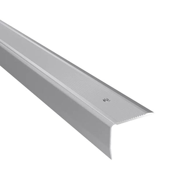 Aluminium Anodised Screw Fix Stair Nosing Edge Trim For Wooden, Laminate & Tiled Stairs