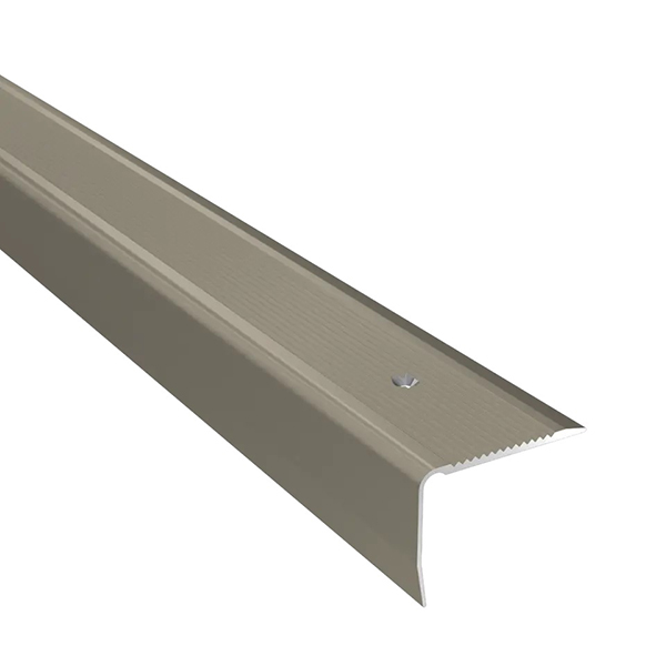 Aluminium Anodised Screw Fix Stair Nosing Edge Trim For Wooden, Laminate & Tiled Stairs