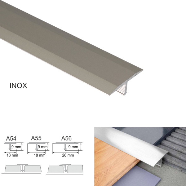 Anodised Aluminium Threshold Trim T Bar Transition Trim For Tiles