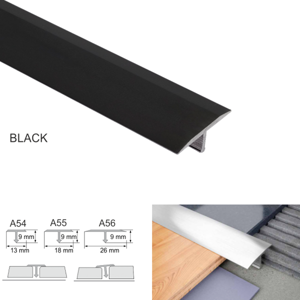 Anodised Aluminium Threshold Trim T Bar Transition Trim For Tiles