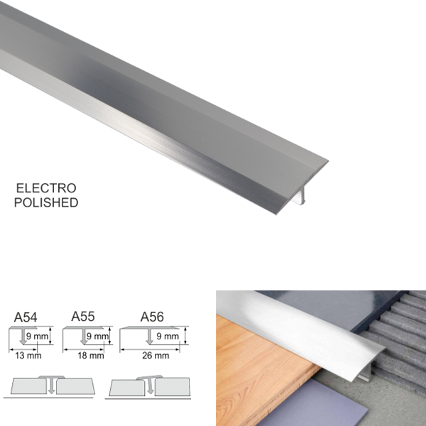 Anodised Aluminium Threshold Trim T Bar Transition Trim For Tiles