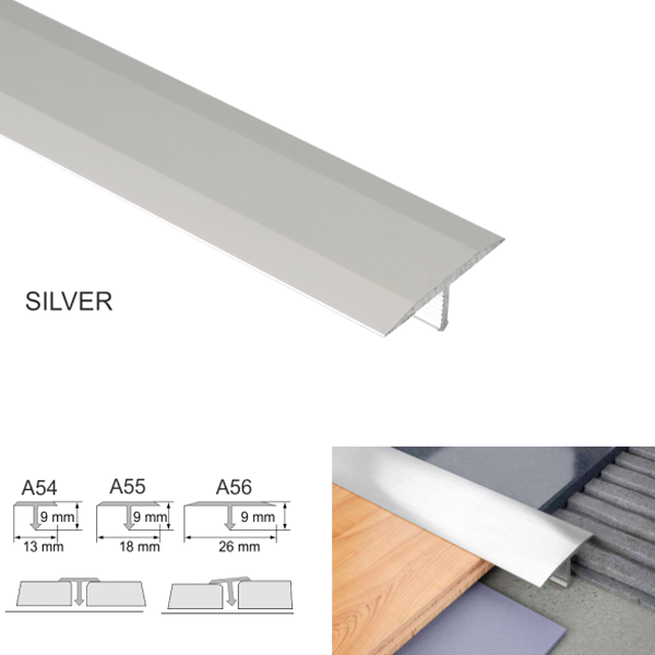 Anodised Aluminium Threshold Trim T Bar Transition Trim For Tiles