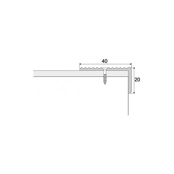 Anti Slip Anodised Aluminium Stair Edge Nosing Trim