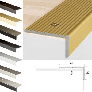 Anti Slip Anodised Aluminium Stair Edge Nosing Trim