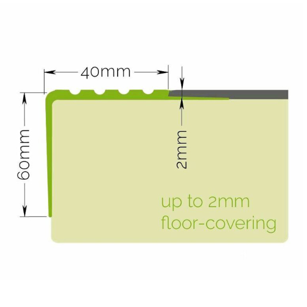 Non-Slip PVC Bullnose Stair Nosing Rubber Angle Step Edge Trim