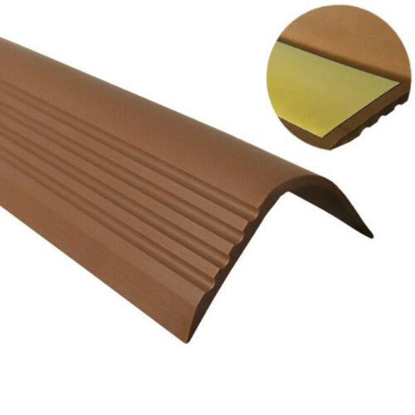 Anti Slip Self Adhesive Bullnose Stair Nosing PVC Rubber Angle Step Edge